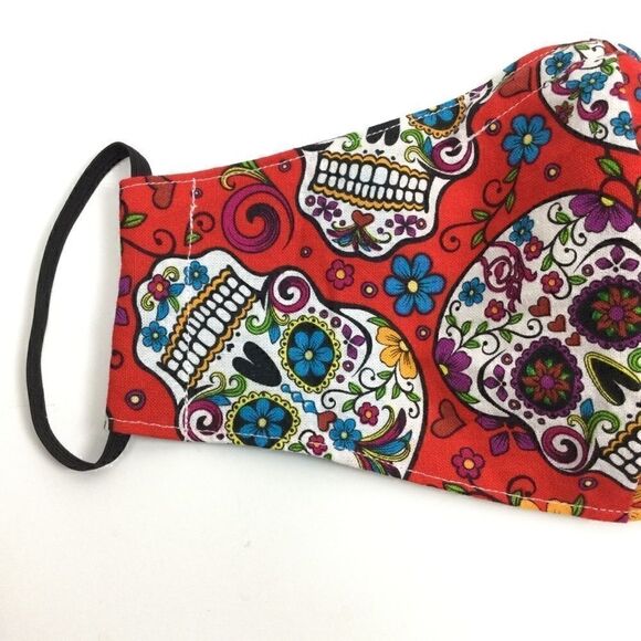 ‎2/$15 - Skeleton Mask, Face Mask, Red Sugar Skulls, Filti Filter - Picture 6 of 15